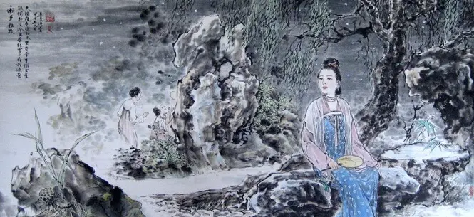 In the Autumn Night by Du Mu -  Jueju   Palace   Solitude   Autumn   Star 