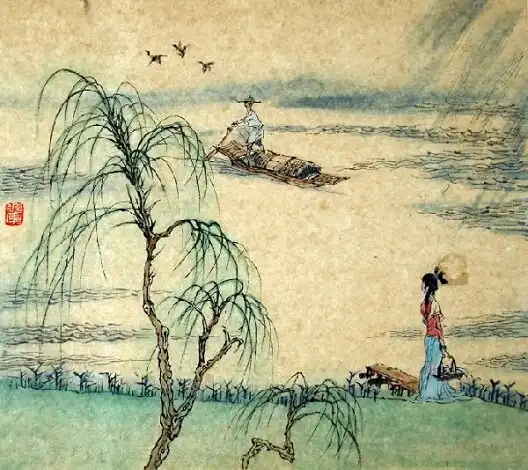 Song of Bamboo Twigs, I of Two by Liu Yuxi -  Mid-Tang Dynasty   Zhuzhi Ci   Folk Song Adaptation   Homophonic Pun   Psychological Landscape 