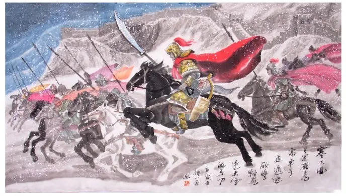 Border-songs III by Lu Lun -  Quatrain   Night   Pursuit   Frontier 