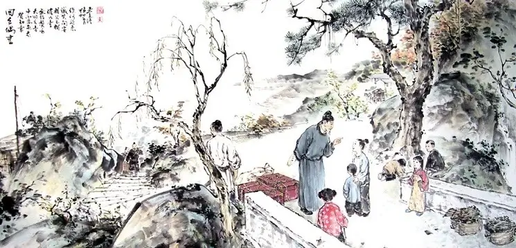 Coming Home ( Returning Home ) by He Zhizhang -  Jueju  Hometown  Nostalgia  Sorrow 