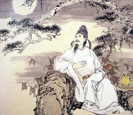 Down Zhongnan Mountain to the Kind Pillow and Bowl of Husi by Li Bai (Li Po)