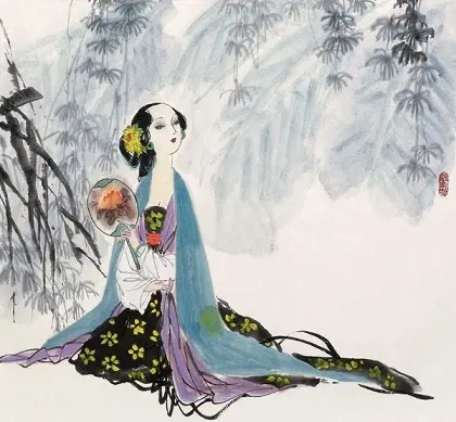 Fallen flowers by Zhu Shuzhen -  Melancholy   Grief   Quatrain   Nature 