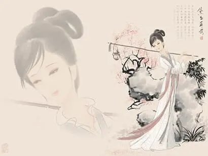 The ode to fallen petals by Cao Xueqin -  Gushi   Spring   Decay   Grief   Flower 