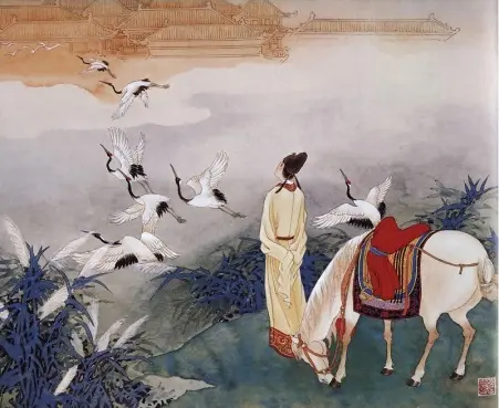 A Farewell to Secretary Shuyun at The Xietiao Villa in Xuanzhou by Li Bai (Li Po) -  Gushi   Parting   Wine   Autumn   Sorrow 