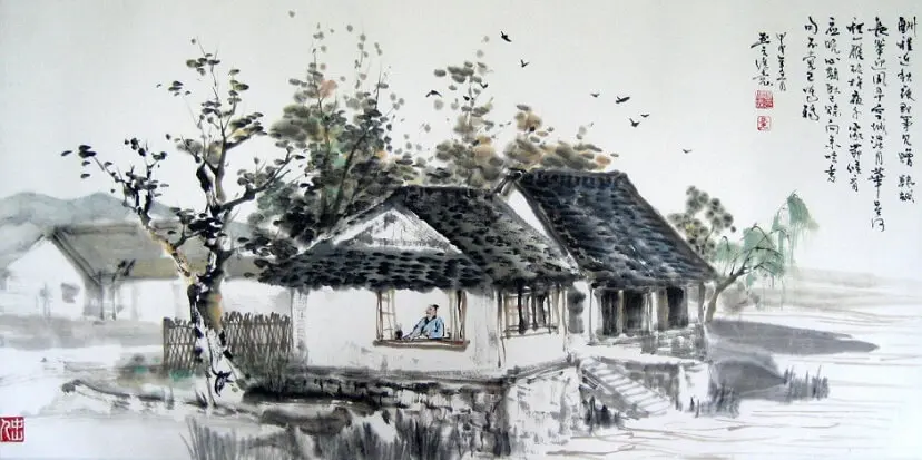 An Autumn Evening Harmonizing Cheng Qin's Poem by Han Hong -  Lüshi   Autumn   Night   Friendship   Solitude 