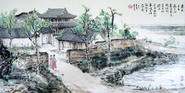 in Spring by Li Bai (Li Po)