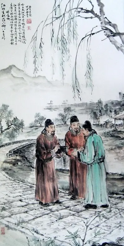 On Leaving Guijiang Again to Xue and Liu by Liu Changqing -  Exile   Farewell   Aging   Regret 