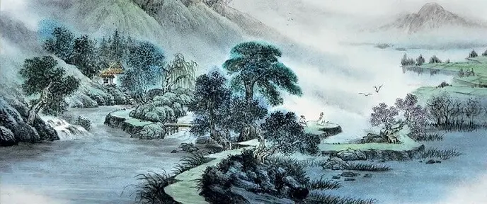 In My Lodge at Wang Chuan After a Long Rain by Wang Wei #Post-rain Scenery #Rural Life 