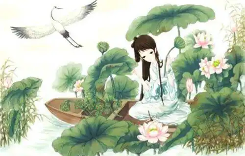 The Lotus Gatherers by Wang Changling #Lotus blossoms #Life #Beauty The Lotus Gatherers by Wang Changling #Lotus blossoms #Life #Beauty