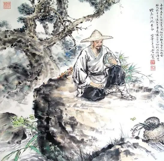 A Message to Meng Haoran by Li Bai (Li Po) -  Lüshi   Friendship   Nature   Wine   Solitude 