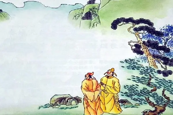 Mountain Walk, Asking Guest to Stay by Zhang Xu - 