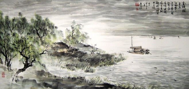 A Nanjing Landscape by Wei Zhuang