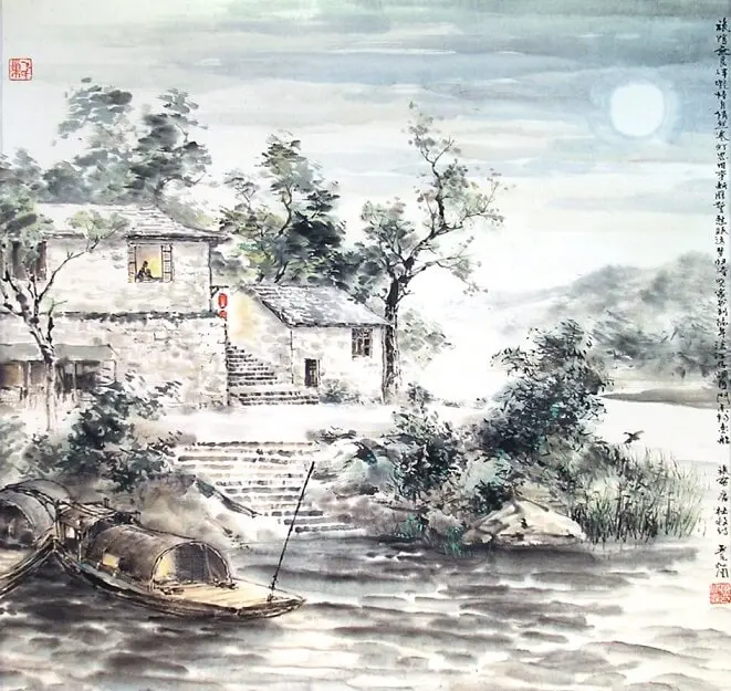 A Night at a Tavern by Du Mu -  Wulü   Night   Solitude   Homesickness   Letter 