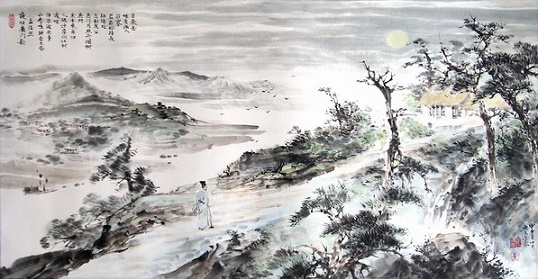 Returning at Night to Lumen Mountain by Meng Haoran