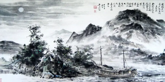 To My Old Friend in Yangzhou From a Boat Moored at Night on the Tonglu River by Meng Haoran -  Regulated Verse   Night   Solitude   Friendship 