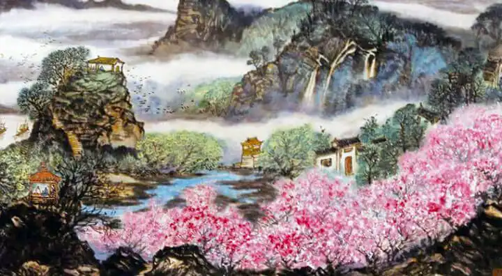 Peach Blossom at Dalin Temple by Bai Juyi -  Peach Blossoms  Late Spring  Seasonal Delay  Nature's Wonders 
