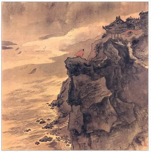 Song of a Southern Country-Reflections on Ascending the Tower on the Norther Hill at Jingkou by Xin Qiji -  Ci   History   River   Heroism   Nostalgia 