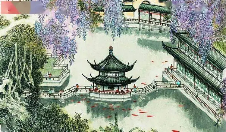 Summer Day At The Mountain Pavilion by Gao Pian -  Quatrain   Summer   Leisure   Nature   Garden 