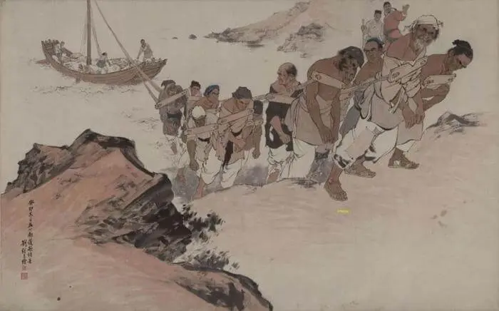 Song of the Tow-Men by Li Bai (Li Po) -  Gushi   Labor   Sorrow   River   Poverty 