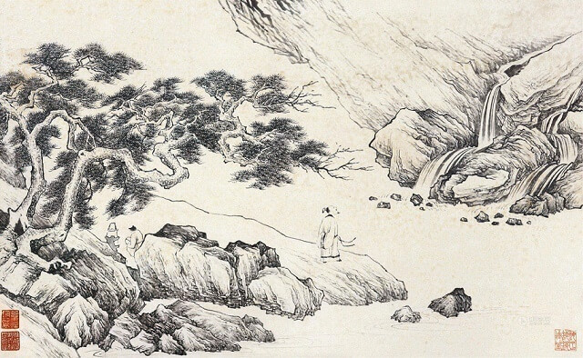 While Visiting on the South Stream the Taoist Priest Chang by Liu Changqing