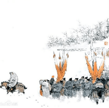 A Song of White Snow in Farewell to Field-clerk Wu Going Home by Cen Shen -  Winter   War   Heroic Style   Parting 