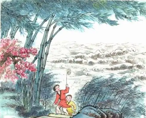 Wind by Li Qiao -  Leaves  Flowers  Bamboo  Nature 