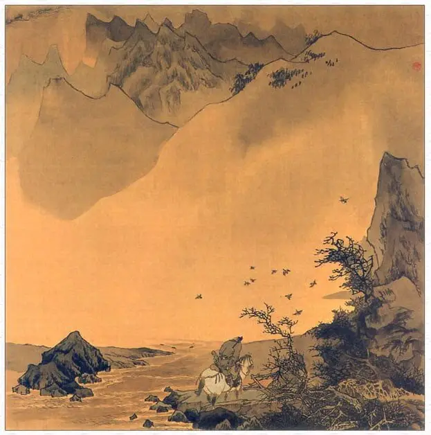 Buddhist Dancers-Written on the Wall at Zaokou,Jiangxi by Xin Qiji -  Ci   River   Loyalty   Mountains   Grief 